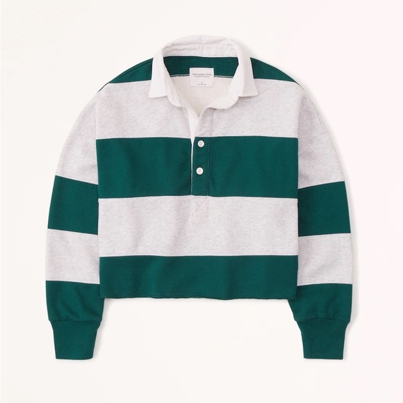 Abercrombie & Fitch Tops Abercrombie Fitch Cropped Rugby Polo Shirt